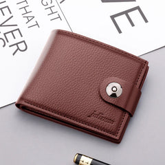Short Women's Wallet PU Leather Zipper Purses For Women Double Pockets