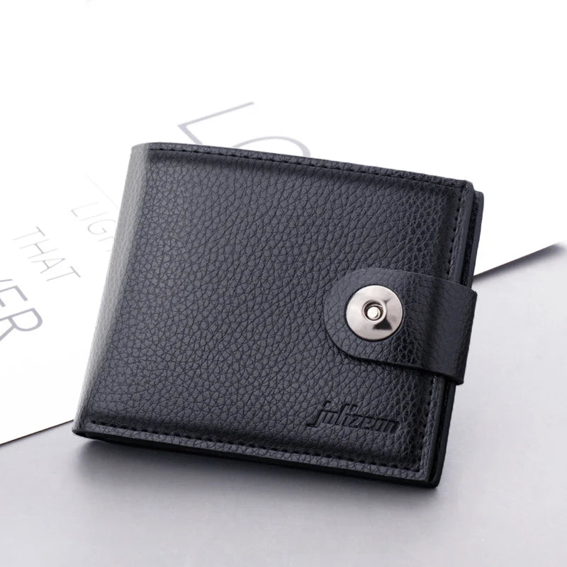 Short Women's Wallet PU Leather Zipper Purses For Women Double Pockets