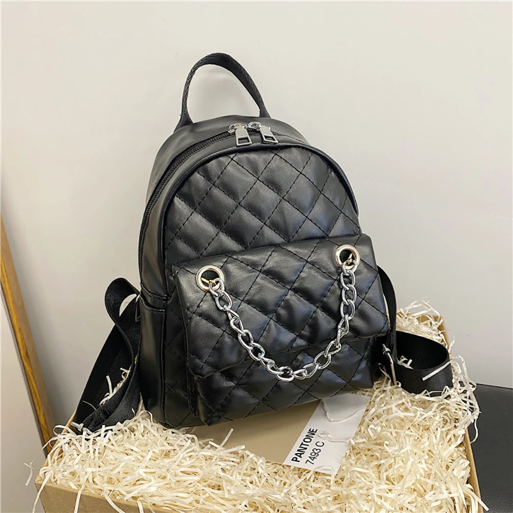 Shoulder Backpack Students Tote Schoolbag Leather Girl Travel Crossbody Bags Han