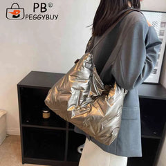 Cotton Padded Shoulder Bag Crossbody Quilted Messenger Tote