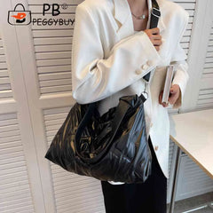 Cotton Padded Shoulder Bag Crossbody Quilted Messenger Tote