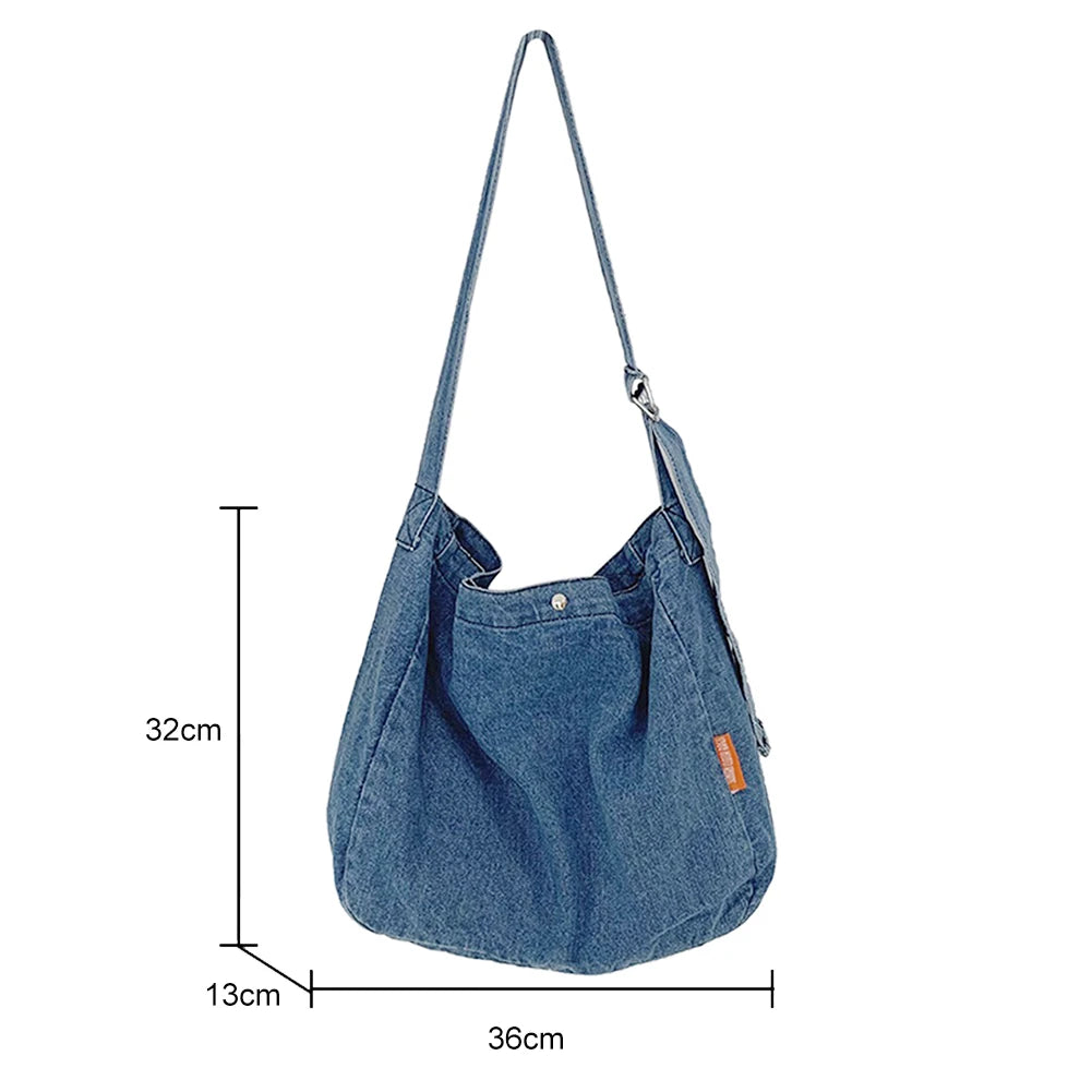 Vintage Shoulder Bag Harajuku Cowboy Crossbody Tote Bag