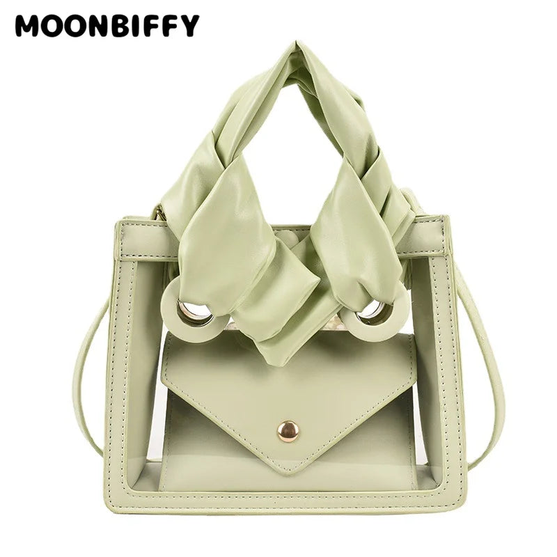 Transparent Shoulder Bag Crossbody Jelly Handbag Tote Purse