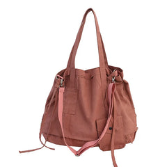Shoulder Bag Unisex Literary Handbag Street Women Students Large Capacity Bag