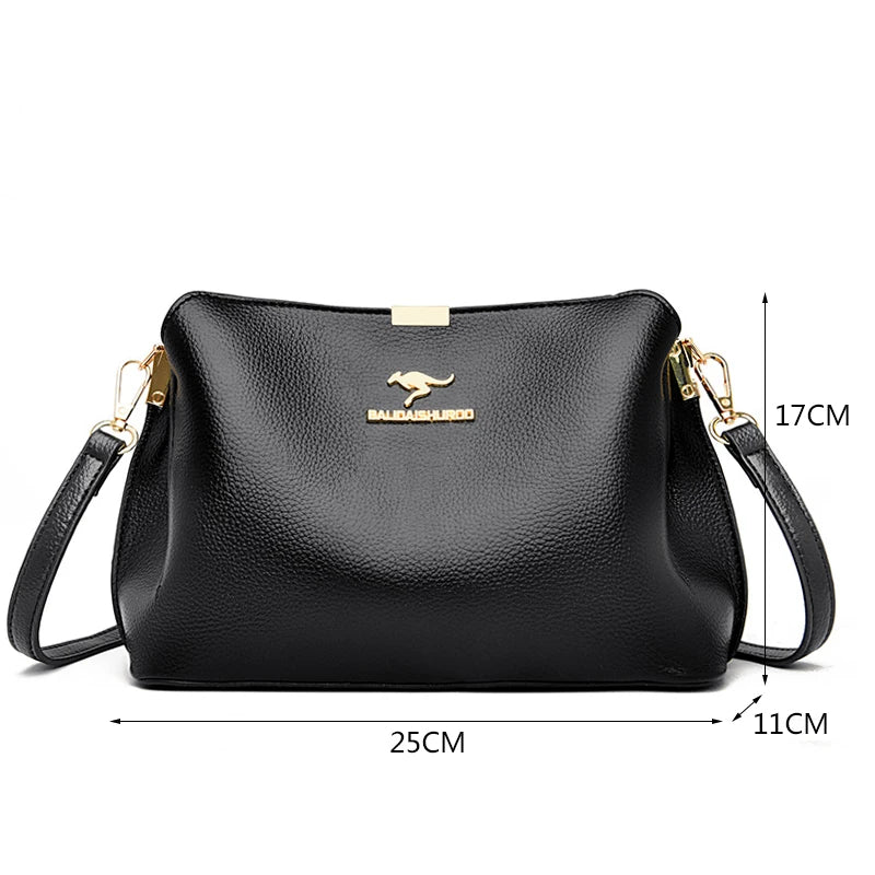 Leather Crossbody Bag for Women Shoulder Messenger Bag
