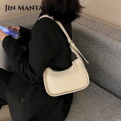 Women's PU Leather Lock Shoulder Bag Small Purse Zipper Clutch