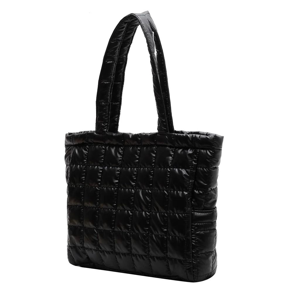 Nylon Shoulder Handbag for Women Large Capacity Solid Color