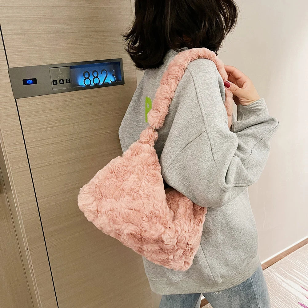 Retro Warm Autumn Winter Top-handle Shoulder Handbag