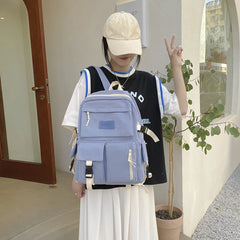 Canvas Backpack Large Capacity School Bag