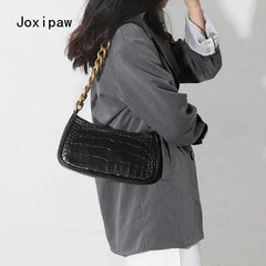 Shoulder Bag Women Vintage Chain Handbag Casual Underarm Bag