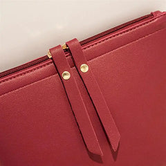 Small Women's Handbag PU Leather Zipper Shoulder Bag