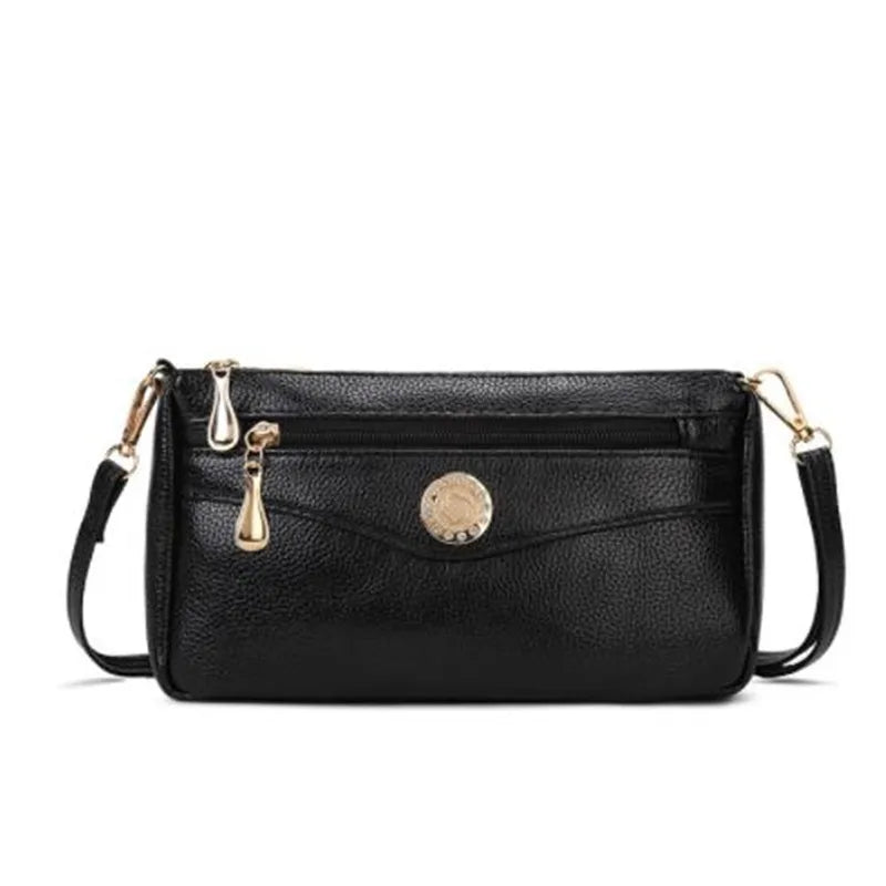Women's PU Leather Small Messenger Bag Shoulder Crossbody Clutch