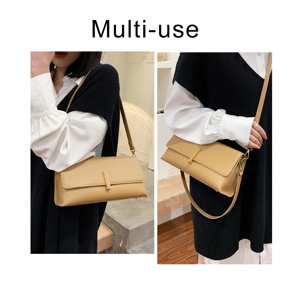 Small Messenger Bag PU Leather Crossbody Clutch
