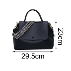 PU Leather Crossbody Bag For Women Solid Shoulder Messenger Bag Lady