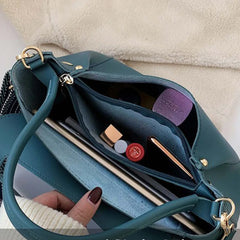 PU Leather Crossbody Bag For Women Solid Shoulder Messenger Bag Lady