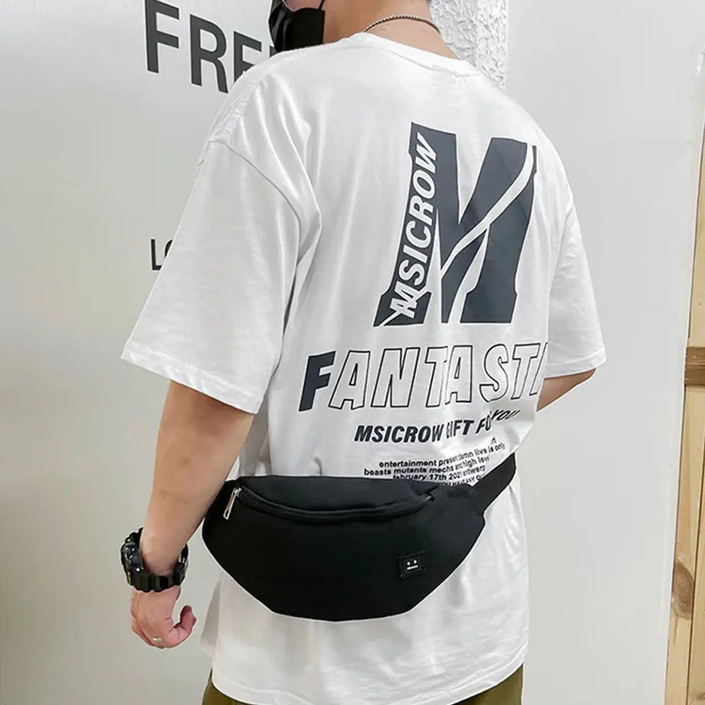 Canvas Chest Bag Waist Shoulder Crossbody Outdoor Travel Bag