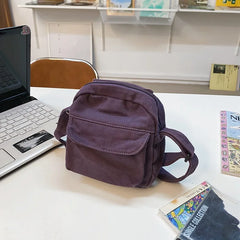 Small Canvas Crossbody Bags for Women Mini Shoulder Phone Purse Girl Student