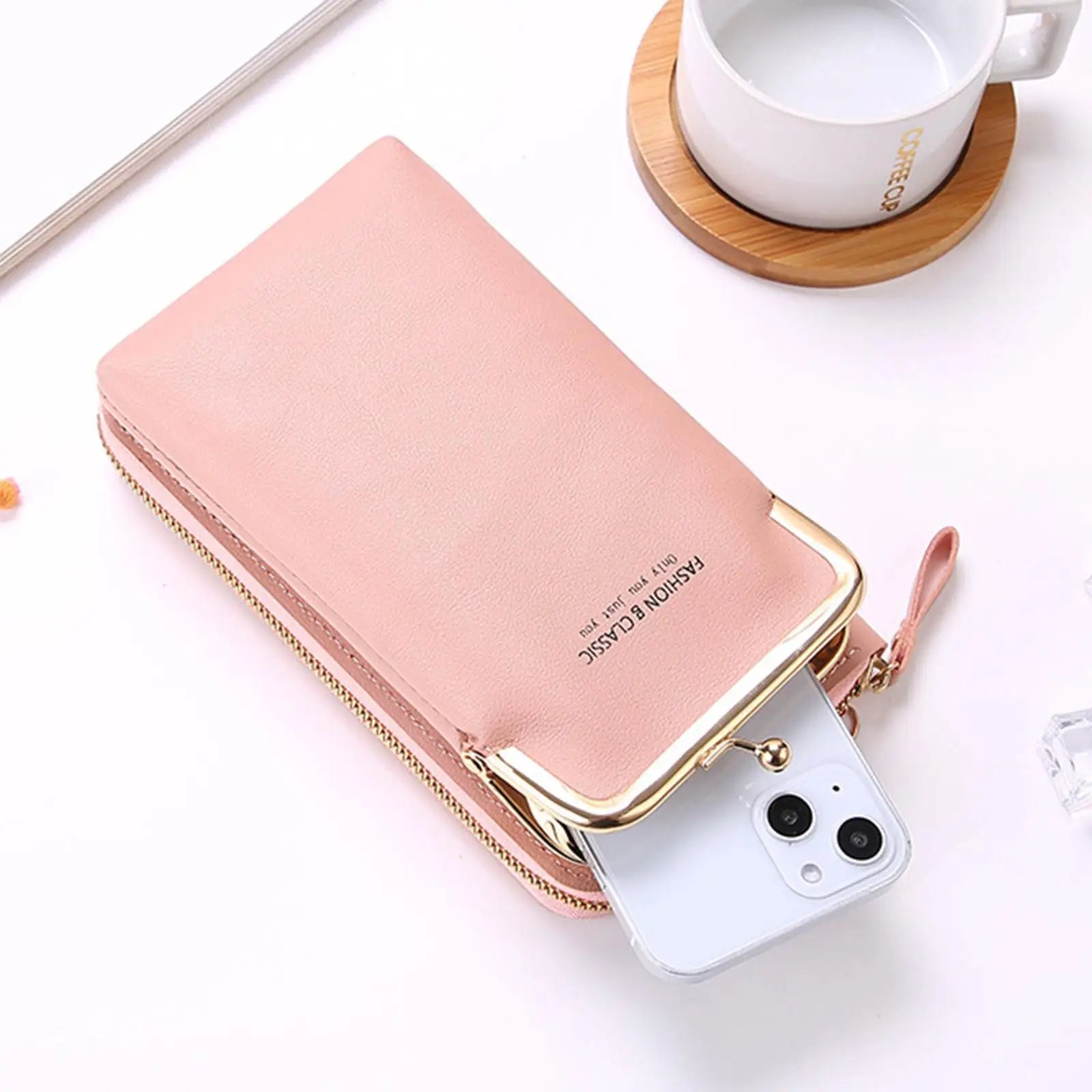 Matte Leather Mini Crossbody Bag for Women