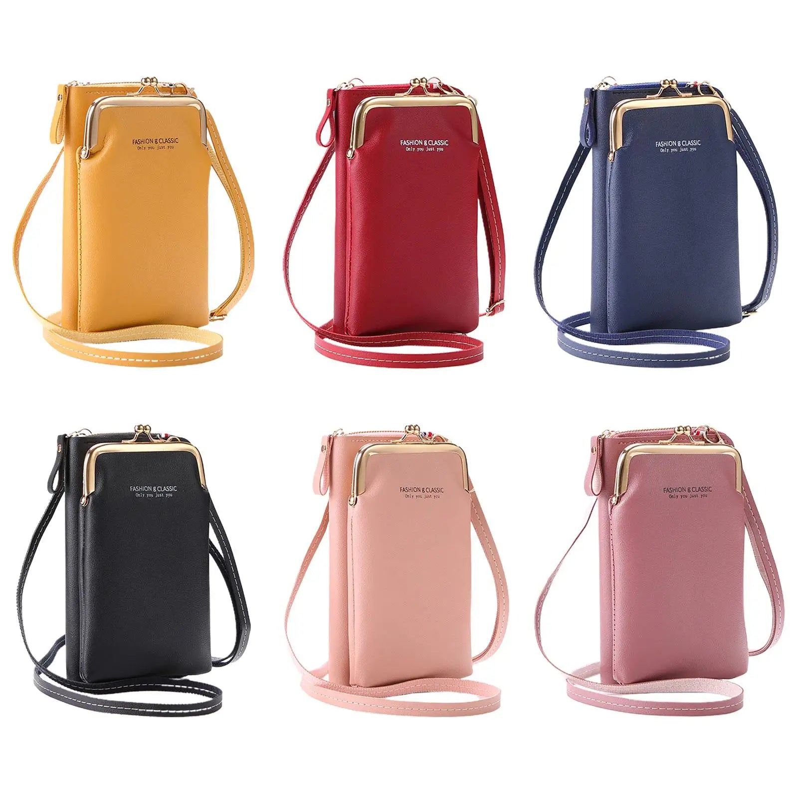 Matte Leather Crossbody Mini Bag Wallet for Women