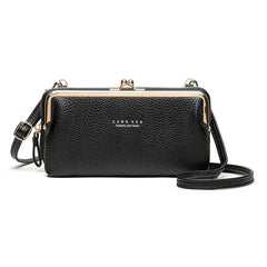 Women's Mini PU Leather Crossbody Bag Yellow Shoulder Messenger Phone Purse