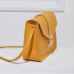 Small Crossbody Bag Mini PU Leather Shoulder Messenger Yellow Bolsas