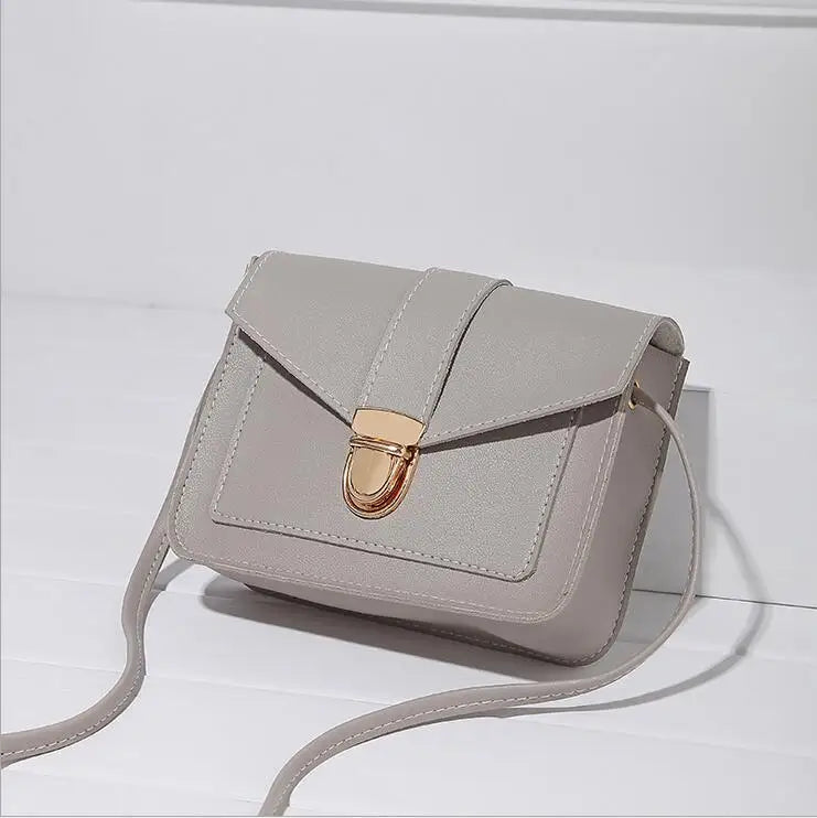 Small Crossbody Bag Mini PU Leather Shoulder Messenger Yellow Bolsas