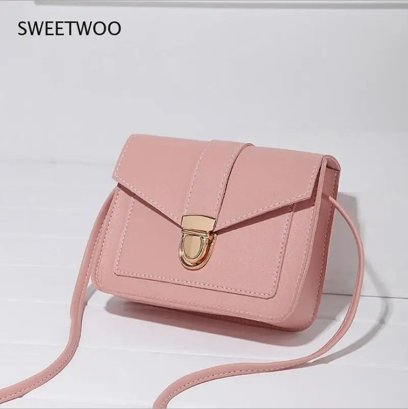 Yellow Mini Crossbody Bag for Women Pu Leather Shoulder Messenger Bag