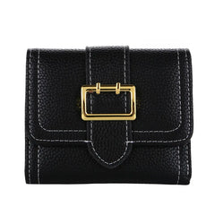 Small Female Purse Short Purse Lady Buckle Fastener Short Clutch Wallet