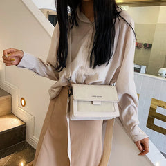 Small Flap Shoulder Bags Women Wide Strap Crossbody Bag