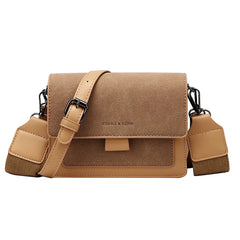Small Flap Shoulder Bags Women Wide Strap Crossbody Bag