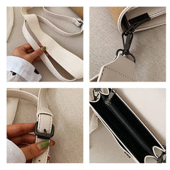 Small Flap Shoulder Bags Women Wide Strap Crossbody Bag