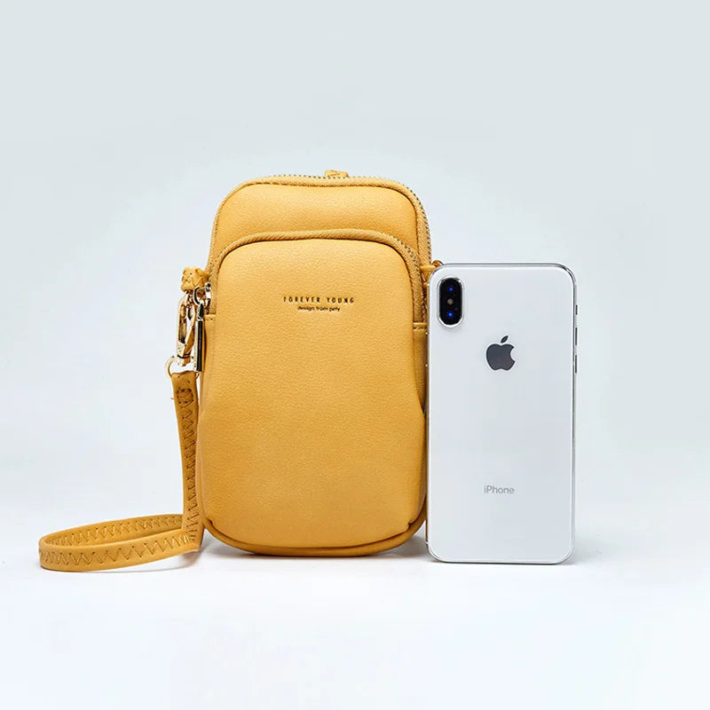 Women's Small Shoulder Bag with Cell Phone Pocket Crossbody Mini Messenger Purse