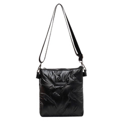 Quilted Shoulder Bag for Women Padded Handbag Female Square Bag