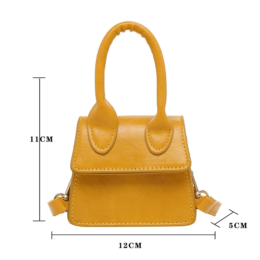 Small Square Bag Mini Shoulder Bag Leather Wallet Crossbody Female Handbag