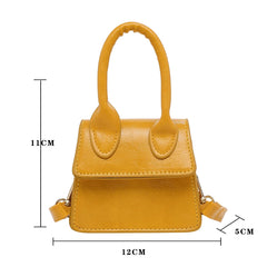 Small Square Bag Mini Shoulder Bag Leather Wallet Crossbody Female Handbag