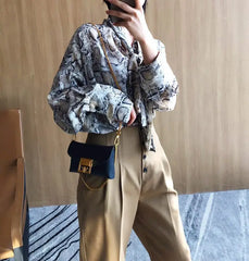 Snake Pattern PU Mini Chain Shoulder Bag