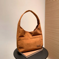 Women's Soft Corduroy Shoulder Messenger Bag