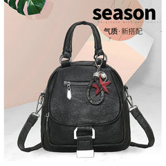 Soft Leather Mini Backpack Purse Women Ladies Tote Shoulder Bag for Girl