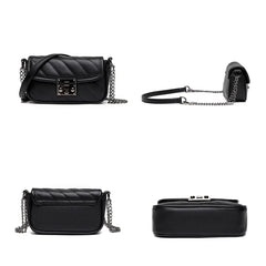 Genuine Leather Women Shoulder Bag Lady Chain Small Messenger Bag