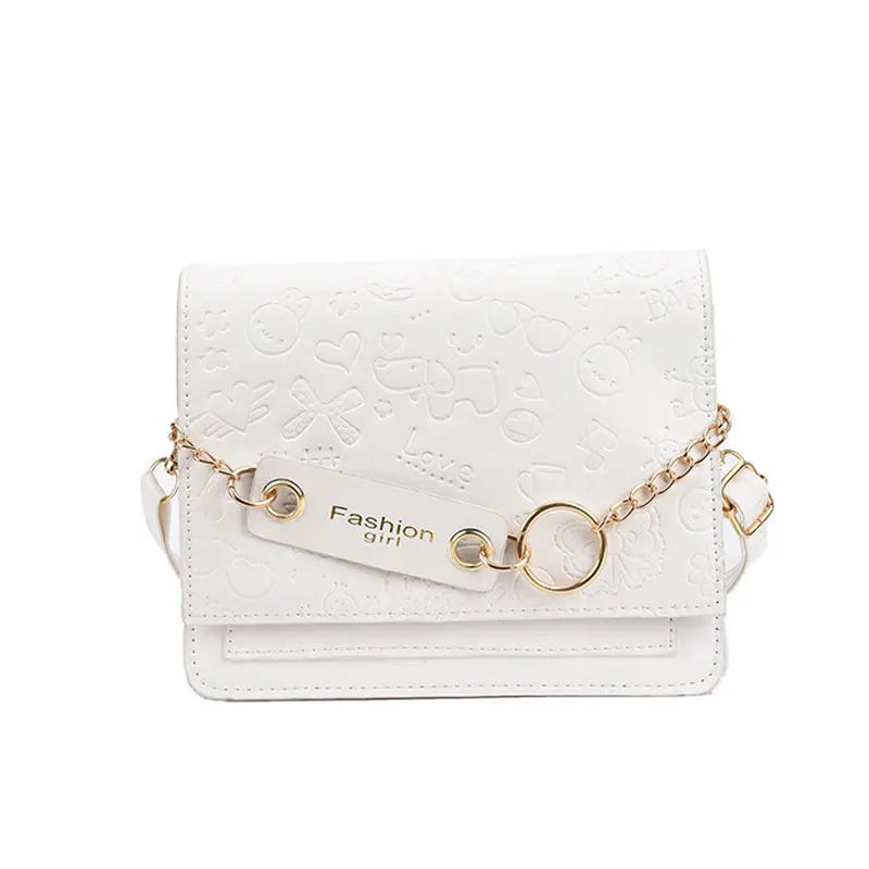 Cute Cartoon Print Small Square Bag for Women
