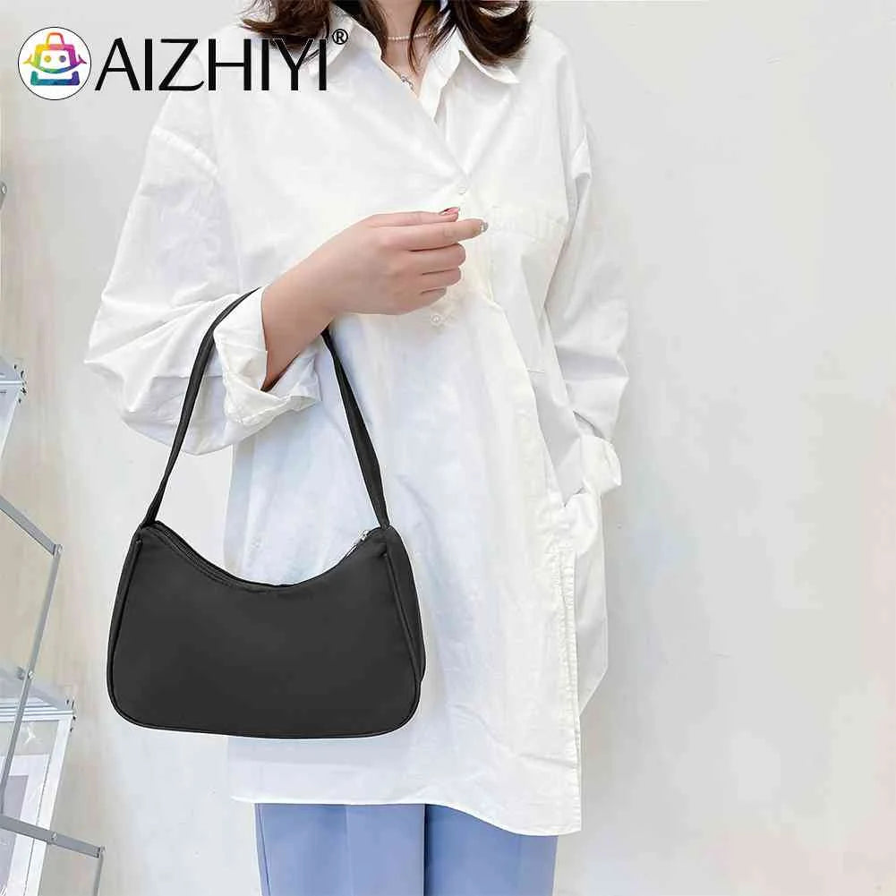 Vintage Nylon Women Shoulder Handbags Retro Female Hobos Bags