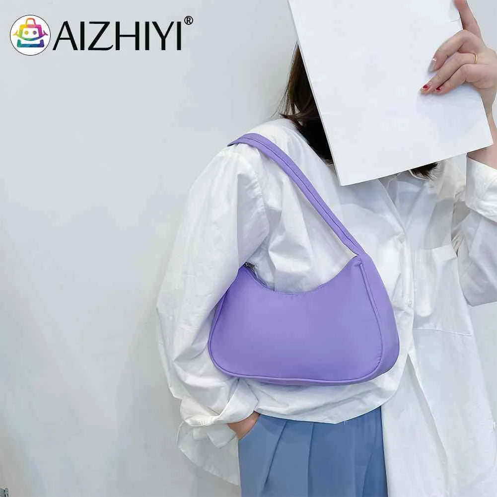Vintage Nylon Women Shoulder Handbags Retro Female Hobos Bags