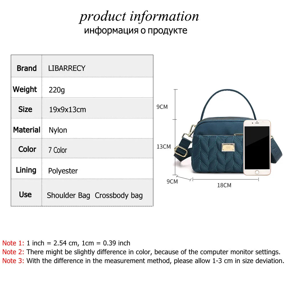 Multifunctional Women's Shoulder Bag Nylon Handbag