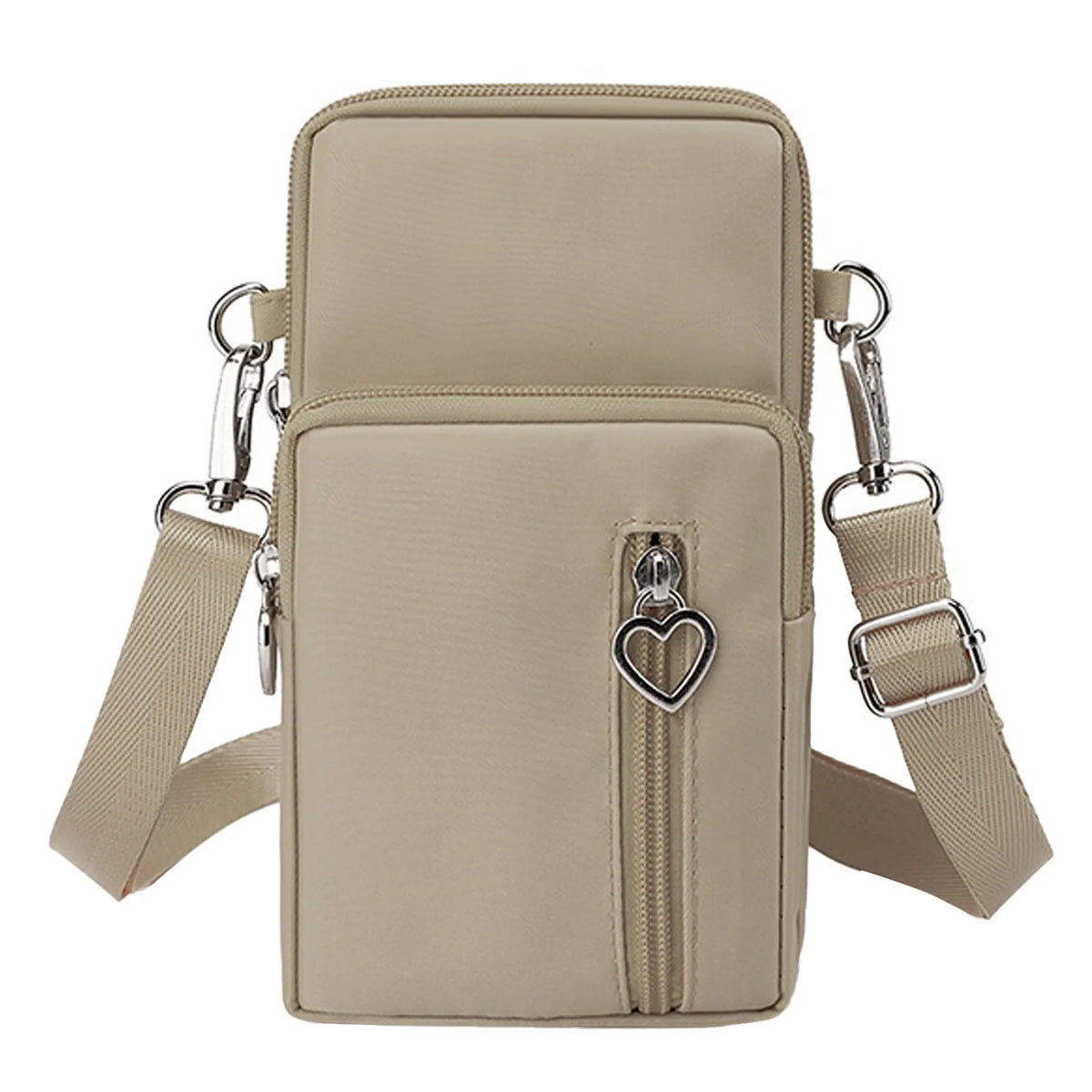 Solid Non Printing Small Shoulder Bag for Men and Women