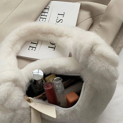 Soft Plush Shoulder Bag for Women Winter
