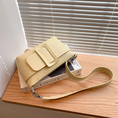 Solid Leather Women Handbag Shoulder Bags Casual Sac A Main