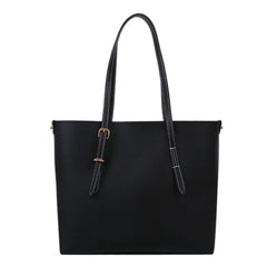 Solid Women PU Leather Shoulder Handbags Large Capacity Tote Clutches