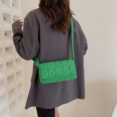 Winter Nylon Quilted Shoulder Bag Women