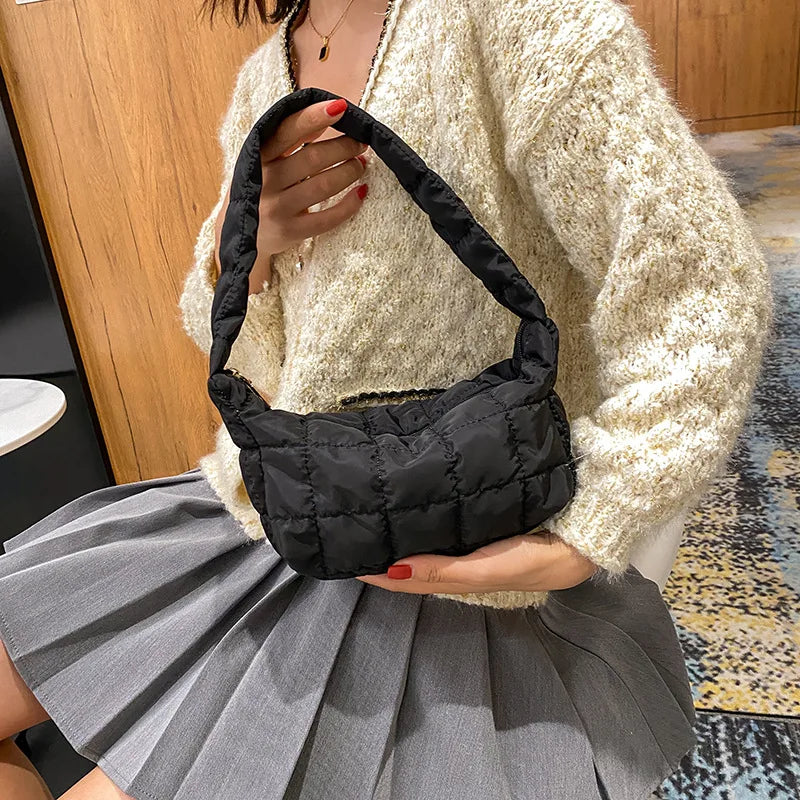 Embroidered Space Pad Women's Shoulder Bag
