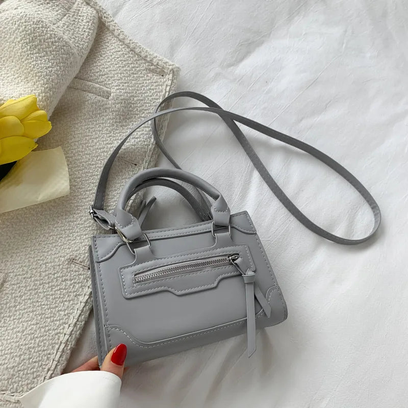 Solid Square Shoulder Bag Women Crossbody Handbag Messenger Bag